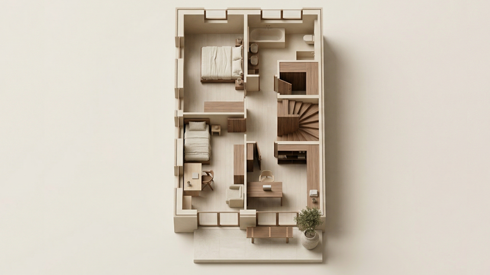 Emotionaler 3D-Grundriss
